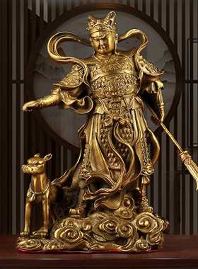 杨戬哮天犬二郎真君居家工艺品