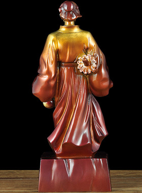 彩铜华佗摆件像医圣神医医院诊所