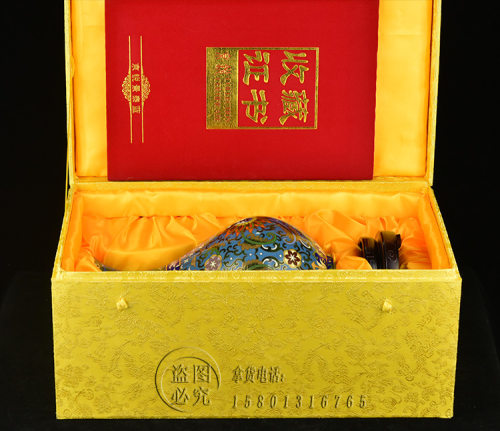 北京景泰蓝花瓶10寸玉壶春张向东大师纯铜胎掐丝珐琅手工艺品摆件 - 图1