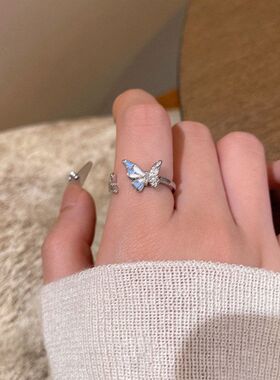 开口韩系高级感女小众滴油戴食指