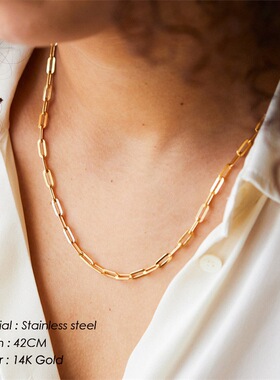 欧美跨境双层刀片链不锈钢潮流