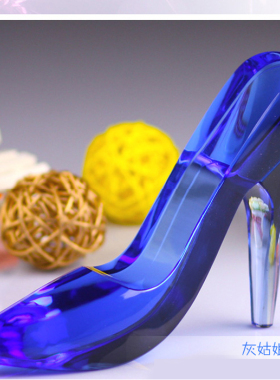 灰姑娘刻字情人节玻璃鞋送老婆