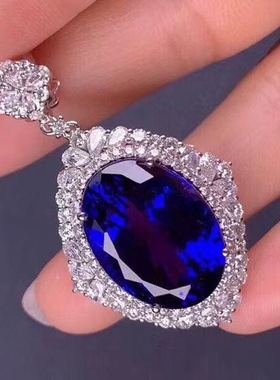 豪华大度好纯银镀18k白金吊坠