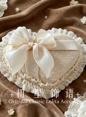 Lolita手作蝴蝶结圆顶小帽心形小礼帽发夹洛丽塔甜美少女心头饰