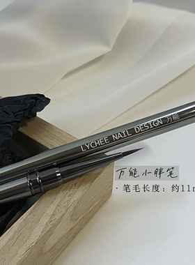 荔枝Nail｜金属银黑美甲笔水彩笔彩绘勾勒平头圆头套装笔刷