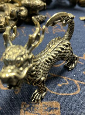 黄铜实心龙之九子睚眦摆件