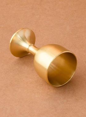 纯铜酒杯一口杯家用白酒酒铜杯子黄铜酒杯高酒杯