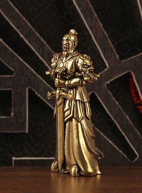 创意黄铜复古做旧兵马俑摆件古代将军桌面摆设铜器工艺品装饰摆件