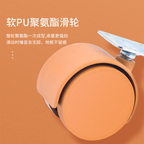 万向轮小型加厚家具轮子出口柜子尼龙轮子平板万向轮1寸转向脚轮 - 图1