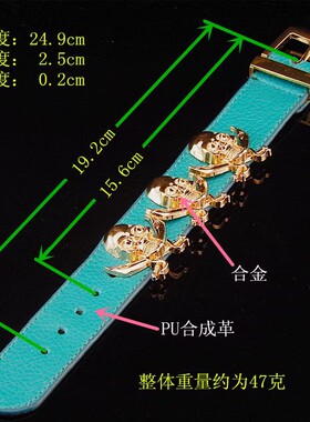 骷髅头海盗新创意双刀潮朋克手链