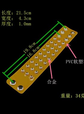 南瓜铆钉软塑料瑞丽紫红透明手链