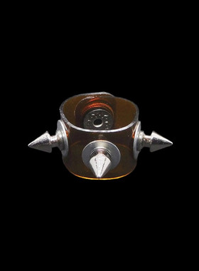 尖刺铆钉紫红色半透明软塑料戒指