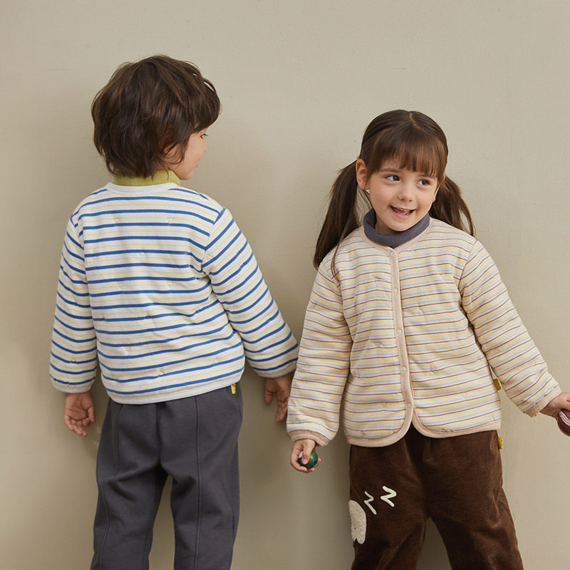 【波波绒】papa爬爬秋冬宝宝棉服男女儿童外套条纹加厚保暖,淘宝优惠券,粉丝福利购,淘宝优惠卷