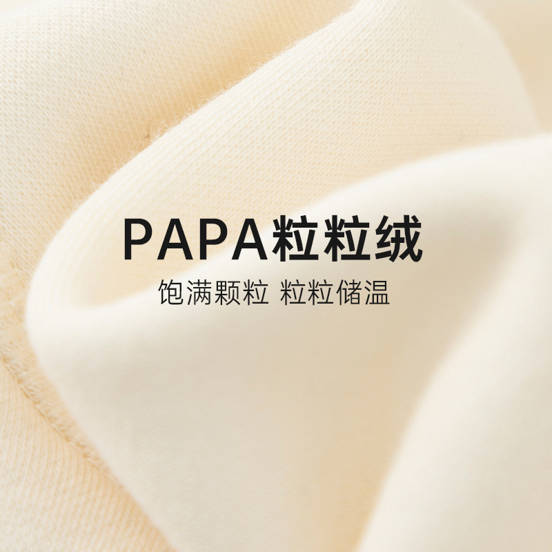 papa秋冬男女加绒外套婴儿衣服带帽洋气保暖外出超萌-图2