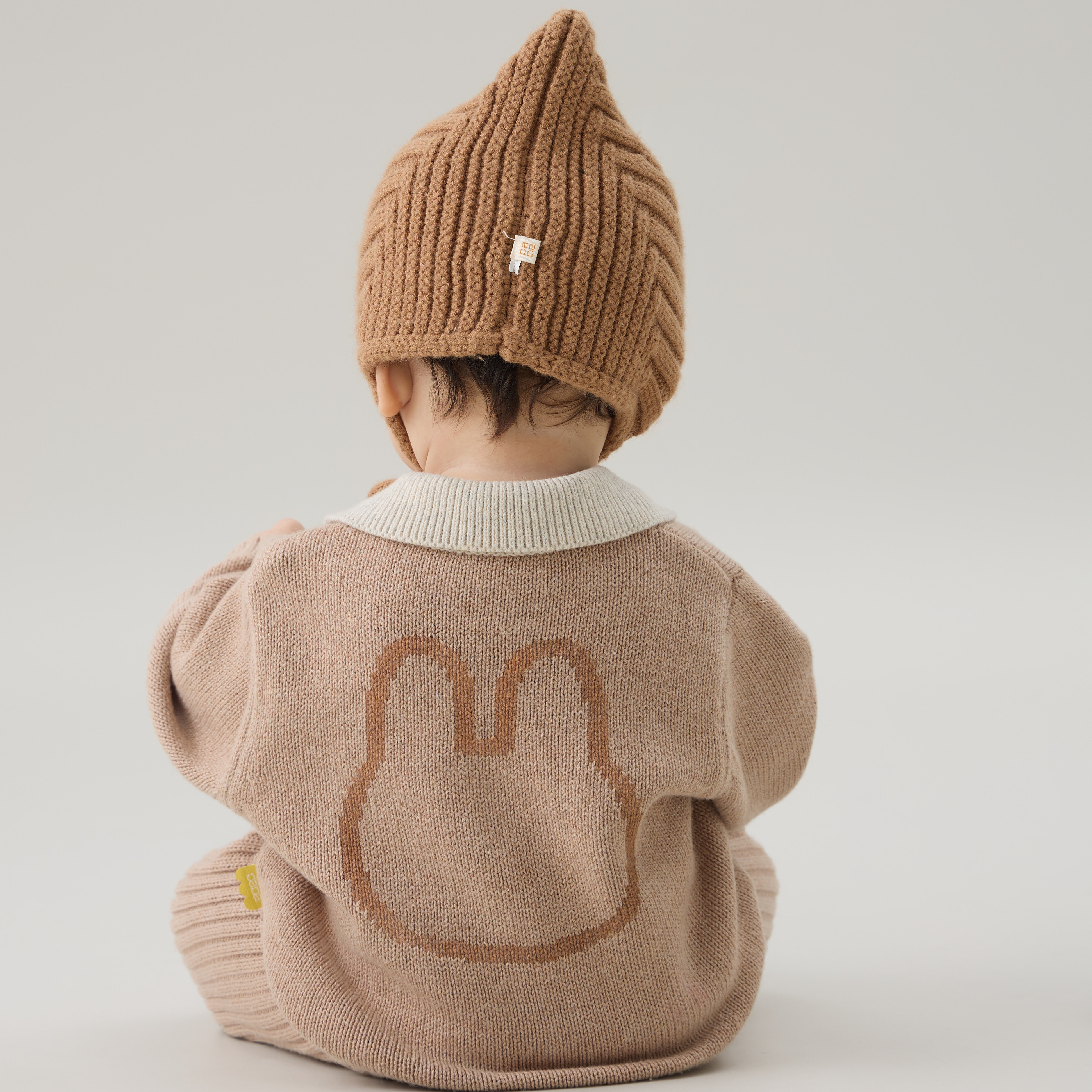 【新品】papa爬爬冬季宝宝毛衣针织衫男女宝加厚保暖羊绒翻领开衫,淘宝优惠券,粉丝福利购,淘宝优惠卷