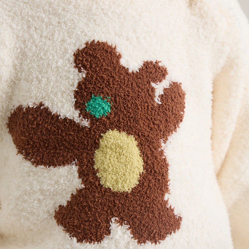 papa爬爬冬季宝宝毛衣男女宝可爱卡通加绒保暖针织衫半边绒上衣,淘宝优惠券,粉丝福利购,淘宝优惠卷