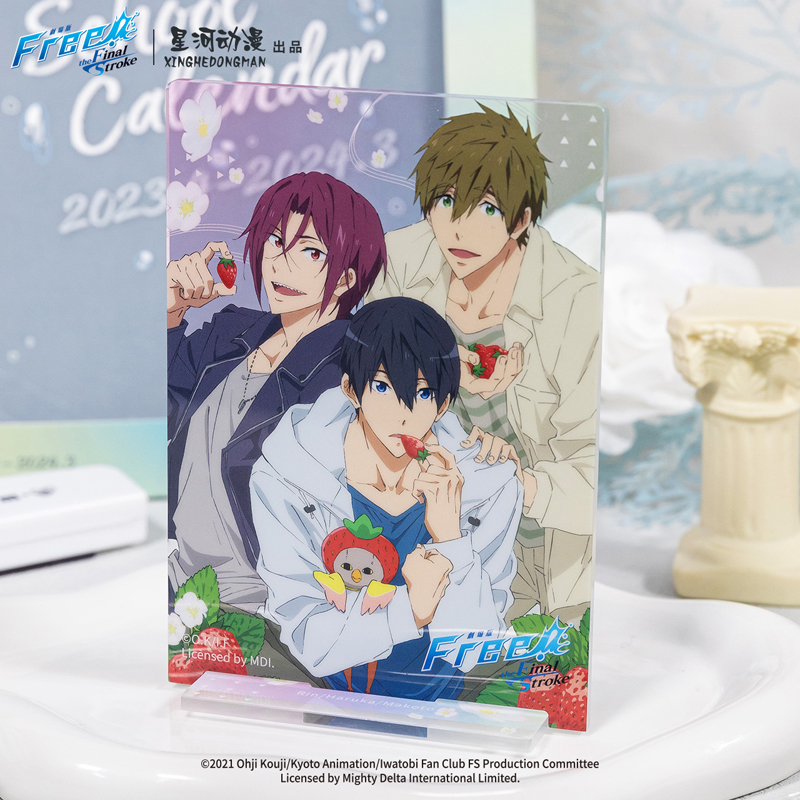 星河动漫 Free！七濑遥橘真琴松冈凛草莓系列亚克力立牌-图3