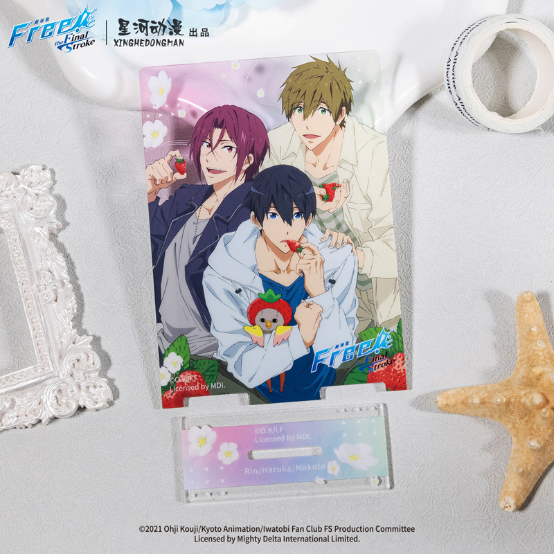 星河动漫 Free！七濑遥橘真琴松冈凛草莓系列亚克力立牌-图2