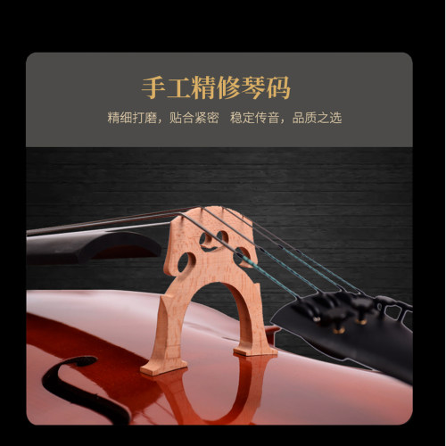 火车说琴提琴手工儿童专业实木大提琴 - 图1