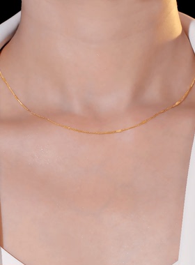 高级轻奢百搭礼物女款锁骨链黄金