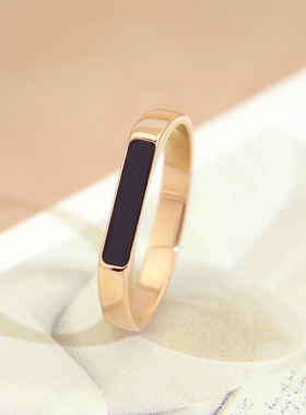 不掉色滴胶戒指女时尚个性