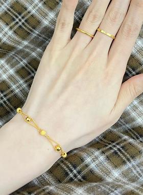 小众设计双层满天星金珠手链