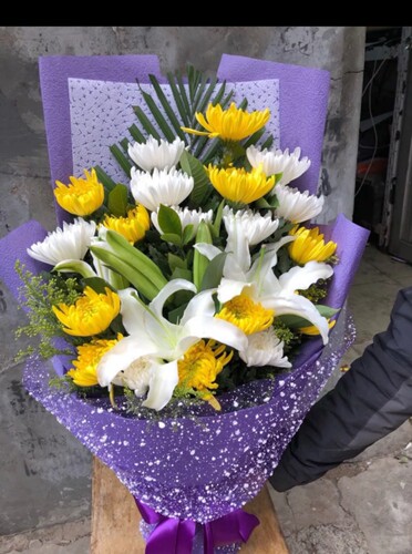 清明节扫墓用花/丧事祭奠用花/菊花花束/花圈/青岛鲜花店同城送花 - 图1