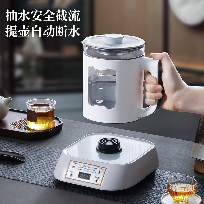 家用带保温自动上水电热水壶玻璃养生壶抽水式烧水煮茶器双层防烫,淘宝优惠券,粉丝福利购,淘宝优惠卷