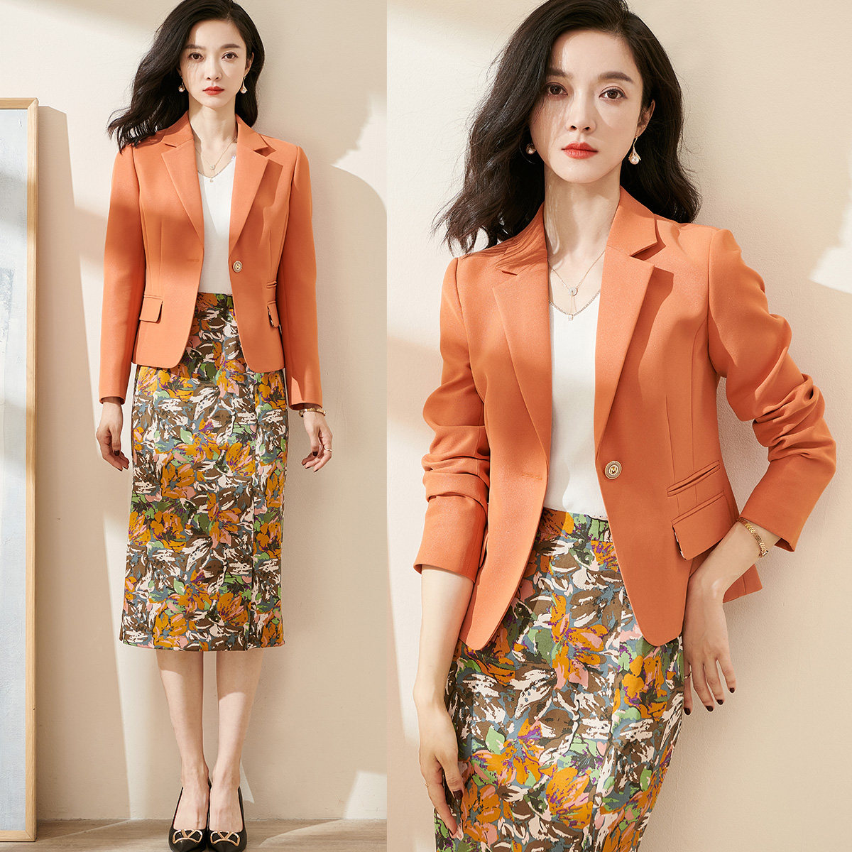 米思阳2026春季新款时尚气质短外套一粒扣修身显瘦通勤OL西装女,淘宝优惠券,粉丝福利购,淘宝优惠卷