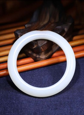 玉秀和田玉54圈细宽手镯手饰定制