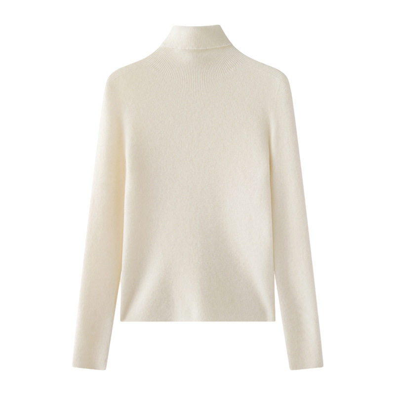 缝一体山羊绒衫女款堆堆领内搭针织衫秋冬新款修身显瘦抽条毛衣,淘宝优惠券,粉丝福利购,淘宝优惠卷