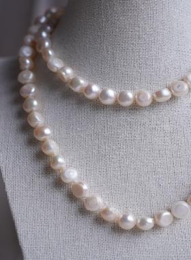 千与阑珊新品天然11-12MM巴洛克无核珍珠项链多层大气新年送礼