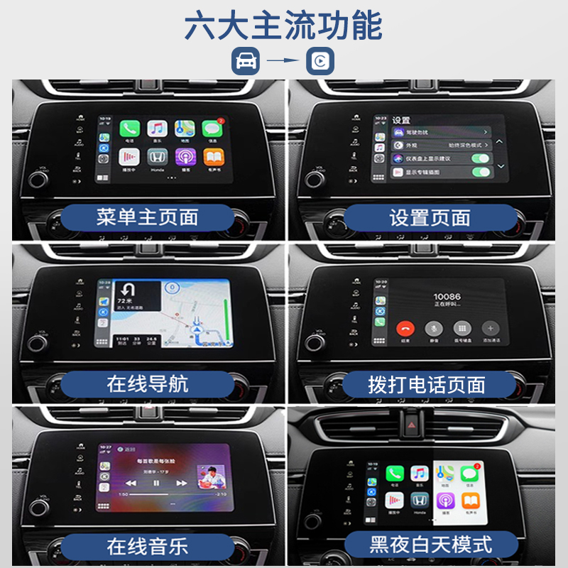 适用本田carplay转接线十代思域URV冠道CRVcarplay线皓影延长USB - 图1