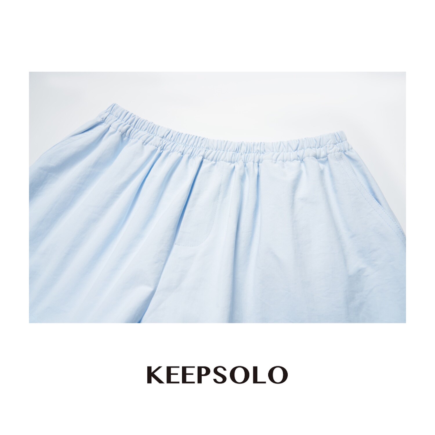 KeepSolo「肌肤的自由呼吸」舒氧亚麻休闲短裤裤子005