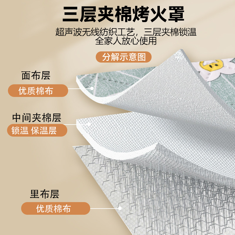 家用商用加厚烤火罩新款烤火炉罩套长方形桌罩取暖罩子电炉罩子套,淘宝优惠券,粉丝福利购,淘宝优惠卷