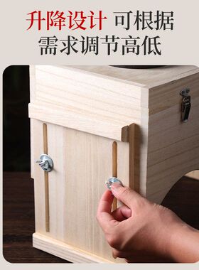 家用实木制肩颈艾灸盒膝盖艾灸箱颈部艾熏盒艾绒肩膀颈椎腿部艾灸