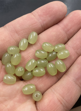 DIY饰品配件黄口石英岩玉竹节散珠 筒珠米珠 老型珠 散批