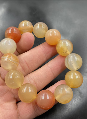 玉器天然白色玛瑙毫米手串