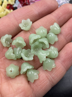 玻璃喇叭花吊坠配件佩饰