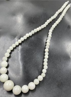 佘太翠玉圆珠项链塔链