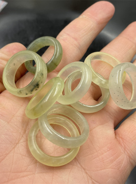 四海玉器天然冰种岫玉戒指