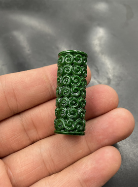 DIY饰品配件优化仿干青雕花翠玉筒珠 花朵圆珠 圆柱 月牙 镂空牌