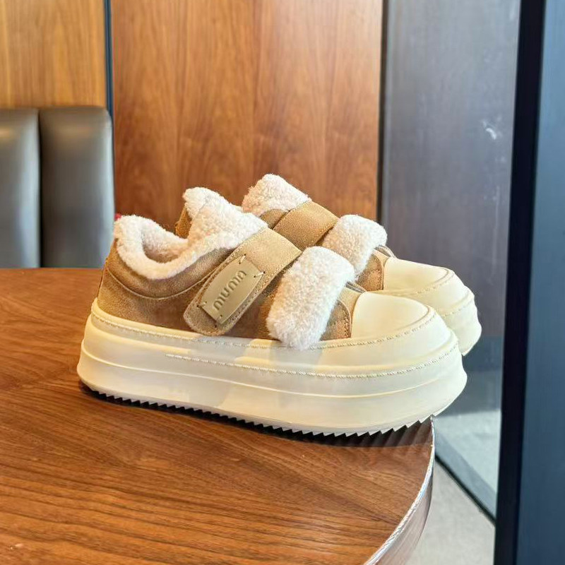 厚底增高保暖德迅鞋2024冬季新款加厚加绒棉鞋魔术贴休闲百搭板鞋,淘宝优惠券,粉丝福利购,淘宝优惠卷