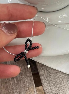 ins甜美蝴蝶结蛇骨链珍珠