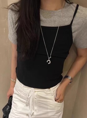 fas小众几何纯银毛衣链