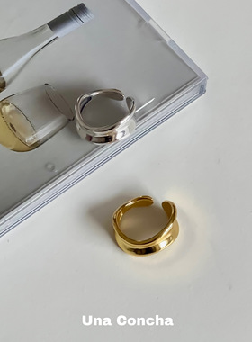 outoflabel不规则波浪戒指纯银