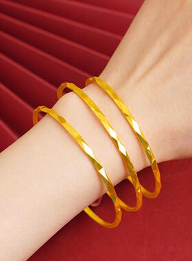 菱形亮镯女款几何切面手镯