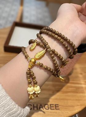 原创小众设计感手链灵动树叶