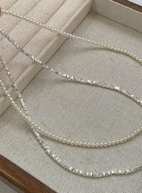 STINA碎银子设计高级感珍珠项链