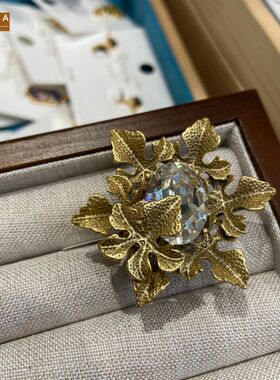 STINA新款中古Vintage复古俄金镶